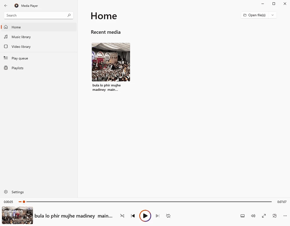 Windows Media Player — captura de tela 1